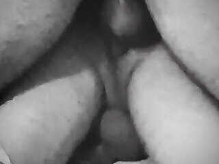 Raw bareback couple fuck B&W